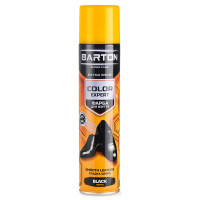 Фарба для взуття Barton Color Expert з гладкої шкіри, чорна аерозоль 300мл