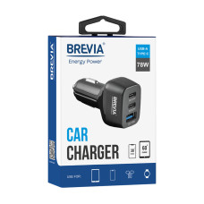 Автомобільний зарядний пристрій Brevia ePower TriDrive 78W 2xUSB-C+1xUSB-A