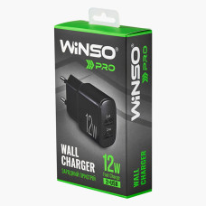 Мережевий зарядний пристрій Winso Pro 12W 2xUSB-A чорний