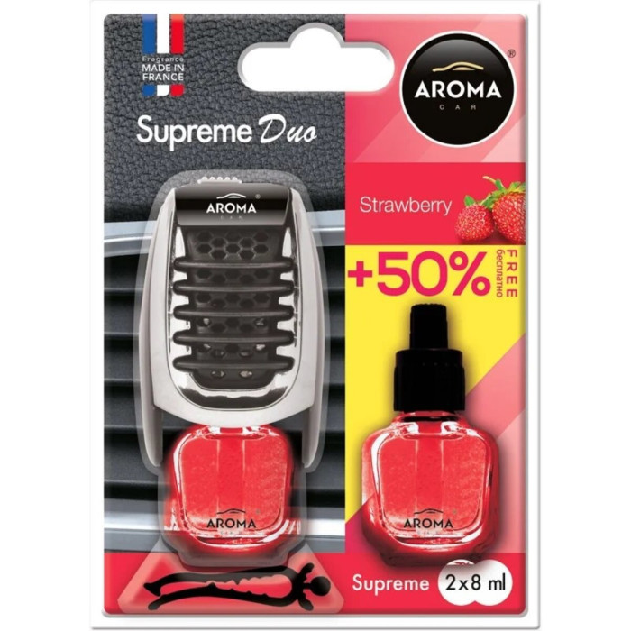Ароматизатор Aroma Car Supreme Duo Slim Strawberry рідкий 7мл