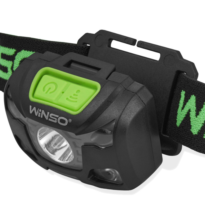 Ліхтар налобний Winso 250Lm, 5W XPG, 1200mAh/3xAAA, з сенсором білий/червоний