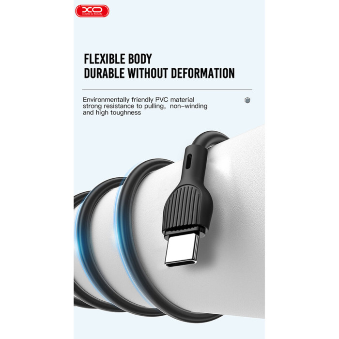 Кабель XO USB to Micro USB 2,1А 1м чорний