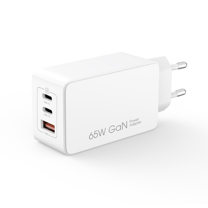 Мережевий зарядний пристрій XO CE13 GaN 65W Fбілий