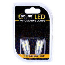 Автолампа Solar LED 12V T10 W2.1x9.5d 6SMD white, 2шт SL1347