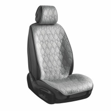 Преміум накидки для передніх сидінь CarLife Racer, grey 2шт