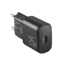 Мережевий зарядний пристрій Brevia ePower PD25W USB-C чорний