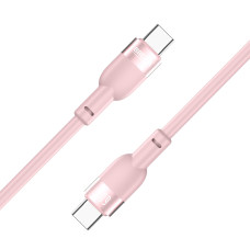 Кабель Brevia Type-C to Type-C 60W 1,2м, рожевий box (52120PCCC1)