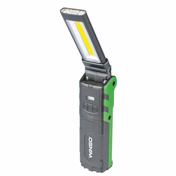 Ліхтар портативний Winso 400Lm, 5W COB+2x3W, 4000mAh, PowerBank білий