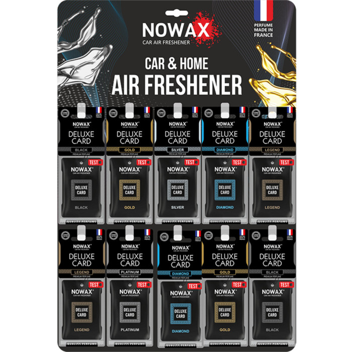 Планшет MIX №1 ароматизаторів целюлозних Nowax серія Delux Card