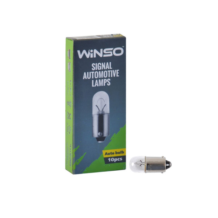 Лампа розжарювання Winso 24V T4W 4W BA9s, 10шт