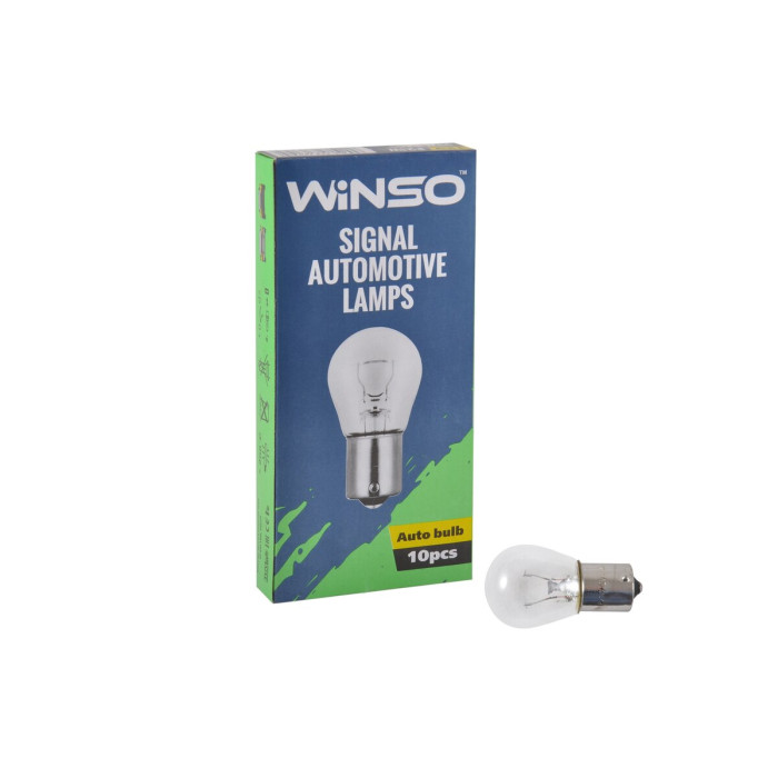 Лампа розжарювання Winso 12V P21W 21W BA15s, 10шт