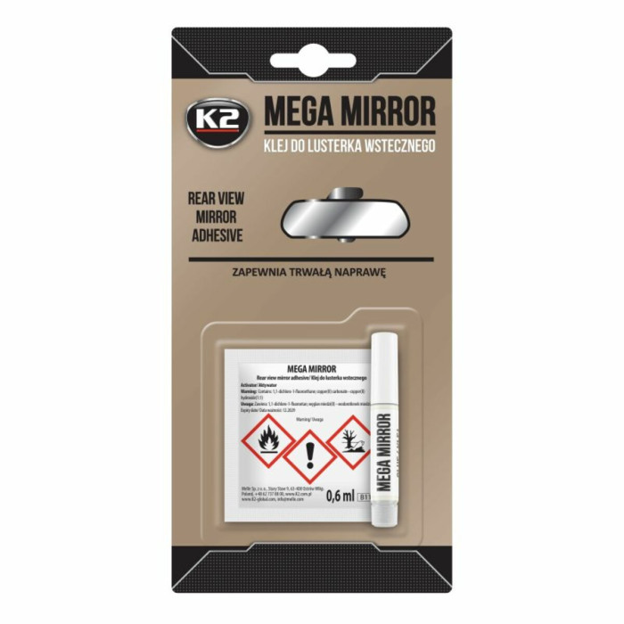 Клей для дзеркал заднього виду K2 Mega Mirror 0,6мл+0,5мл