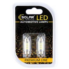 Автолампа Solar LED 12V SV8.5 T11x36 6SMD white, 2шт SL1350