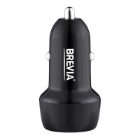 Автомобільний зарядний пристрій Brevia ePower DualDrive 12W 2xUSB-A чорний