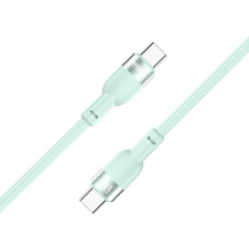 Кабель Brevia Type-C to Type-C 60W 1,2м м'ятний ZIP (52120MCCZ1)