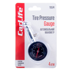 Манометр автомобільний Carlife 0-110 PSI (TG574)