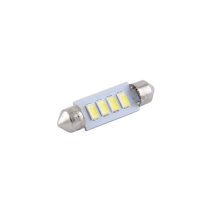 Автолампа Solar LED 12V SV8.5 T11x39 4SMD white, 2шт