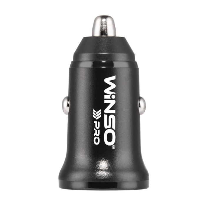 Автомобільний зарядний пристрій Winso Pro 30W 1xUSB-C+1xUSB-A чорний