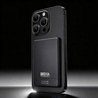 Повербанк (Power Bank) Brevia ePower 5000mAh MagSafe SuperSlim PD20W, Qі15W LCD чорний