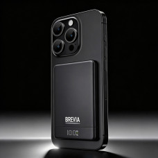 Повербанк (Power Bank) Brevia ePower 5000mAh MagSafe SuperSlim PD20W, Qі15W LCD чорний