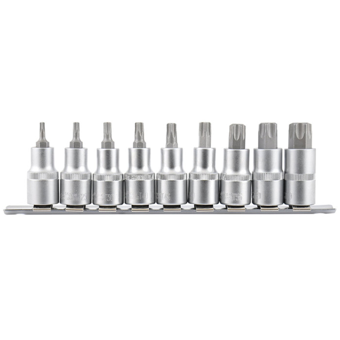 Набір головок торцевих Torx на планці Molder 1/2" CR-V 9шт