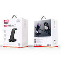 Бездротовий зарядний пристрій XO WX035 3в1 Watch Charger + Lightning + TWS