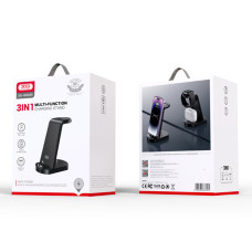 Бездротовий зарядний пристрій XO WX035 3в1 Watch Charger + Lightning + TWS