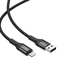 Кабель Brevia USB to Lightning 2.4А 1м, чорний box (56100BULC1)