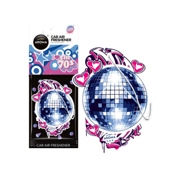 Ароматизатор Aroma Car Cellulose Back To 90' & 70' - Disco Ball сухий