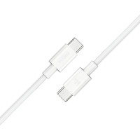 Кабель Brevia Type-C to Type-C 60W 1м, білий ZIP (55100WCCZ1)
