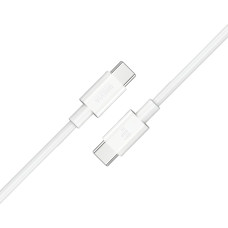 Кабель Brevia Type-C to Type-C 60W 1м, білий ZIP (55100WCCZ1)