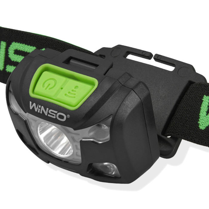 Ліхтар налобний Winso Pro 250Lm, 5W XPG, 3xAAA/1200mAh в комплекті, з сенсором білий/червоний