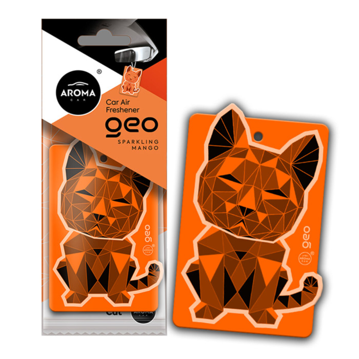 Ароматизатор Aroma Car Cellulose Geo Cat - Orange Sparkling Mango сухий
