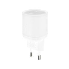 Мережевий зарядний пристрій XO L150 30W Single USB-C + Lightning кабель білий