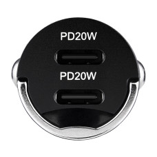 Автомобільний зарядний пристрій Brevia ePower NanoMetal 40W 2xUSB-C чорний