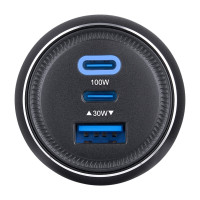 Автомобільний зарядний пристрій Brevia ePower TriPower PRO 130W 2xUSB-C+1xUSB-A