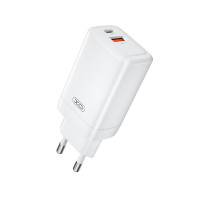 Мережевий зарядний пристрій XO CE17 GaN 65W білий