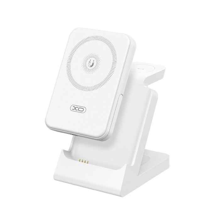 Бездротовий зарядний пристрій XO CX033 3в1 Power bank + Watch Charger + Headphone білий