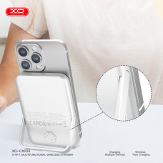Бездротовий зарядний пристрій XO CX033 3в1 Power bank + Watch Charger + Headphone білий