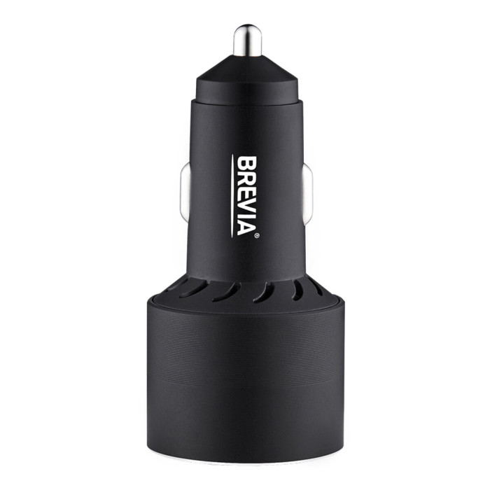 Автомобільний зарядний пристрій Brevia ePower TriCharge 66W 1xUSB-C+2xUSB-A чорний