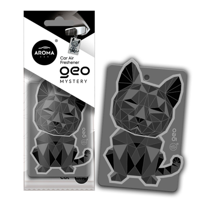 Ароматизатор Aroma Car Cellulose Geo Cat - Black Mystery сухий