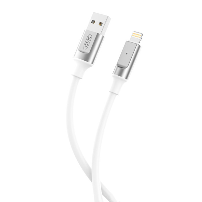 Кабель XO Liquid Silicone USB to Lightning 6A 1м білий