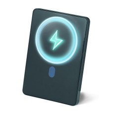 Повербанк (Power Bank) Brevia ePower 5000mAh MagSafe SuperSlim PD20W, Qі15W LCD чорний
