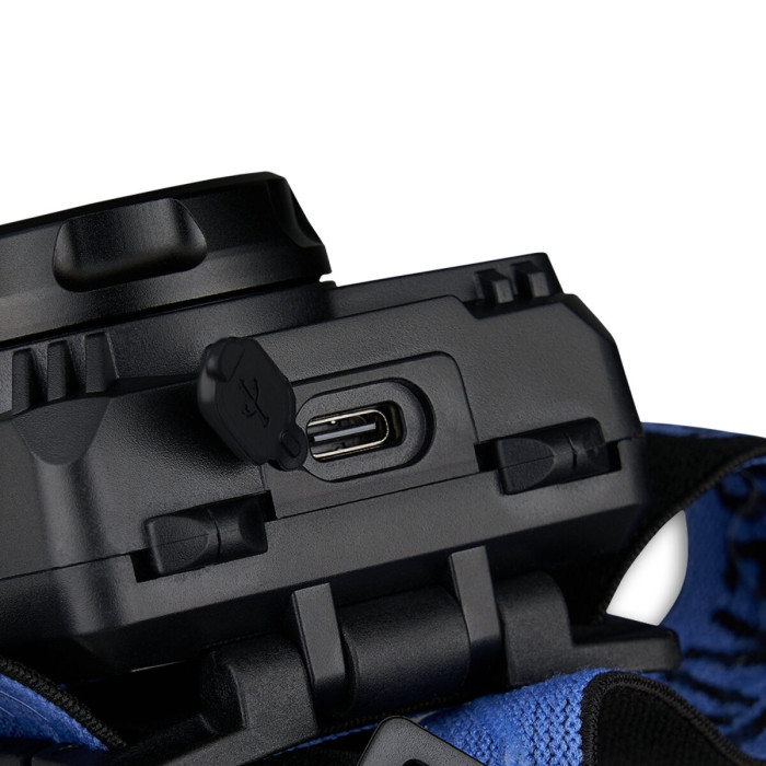 Ліхтар налобний Brevia 500Lm, 3W CREE XPG+COB, 1200mAh/3xAAA, з сенсором білий/червоний