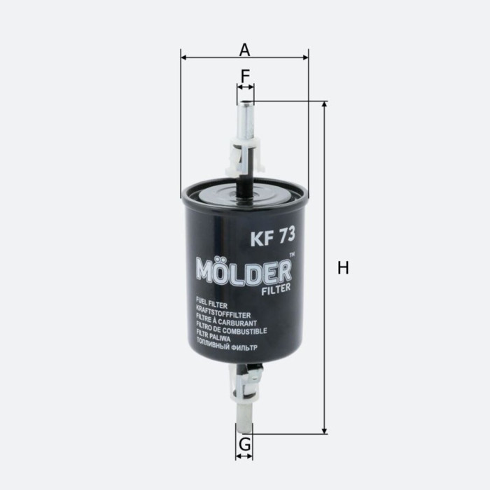 Фільтр паливний Molder Filter KF 73 (WF8101, KL83, WK512)