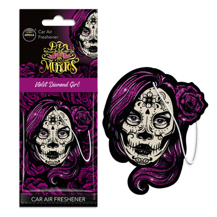 Ароматизатор Aroma Car Cellulose Dia De Los Muertos - Violet Diamond Girl сухий