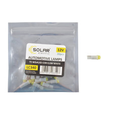 Автолампа Solar LED 12V T5 W2x4.6d 1COB 0,5W white 20шт