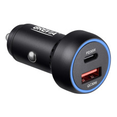 Автомобільний зарядний пристрій Brevia ePower Dual PowerMax Metal LED 60W 1xUSB-C+1xUSB-A