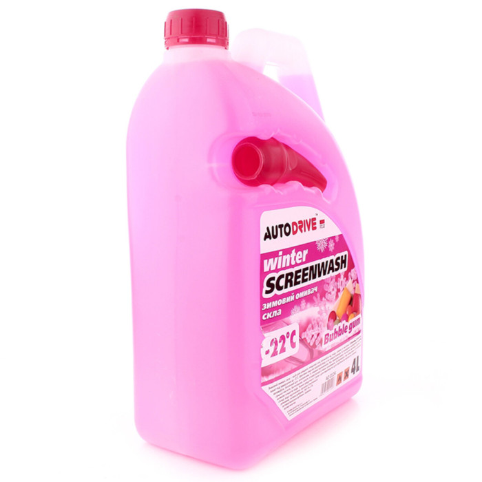 Омивач скла AutoDrive -22°C зимовий Bubble Gum готовий 4л