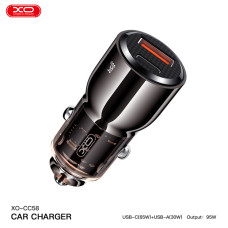 Автомобільний зарядний пристрій XO CC58 95W коричневий